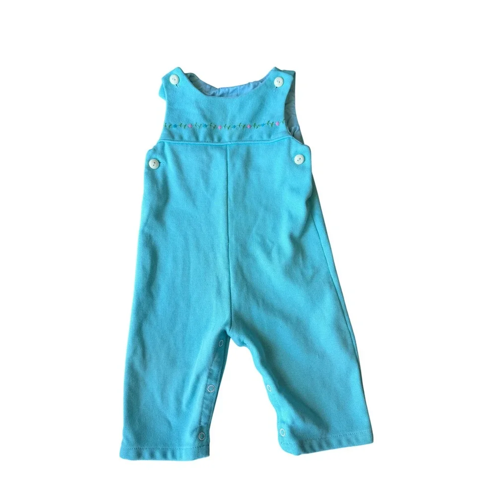 Vintage By Thomas Jumpsuit Baby Girl 6-9 Months Cotton Cottagecore Embroidered